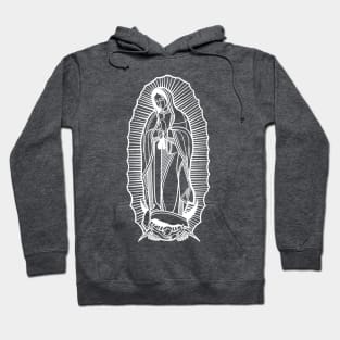 Digital illustration of Our Lady of Guadalupe Hoodie